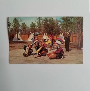 FL Silver Springs SIX GUN TERRITORY Ancient Eagle Dance Indian postcard J10